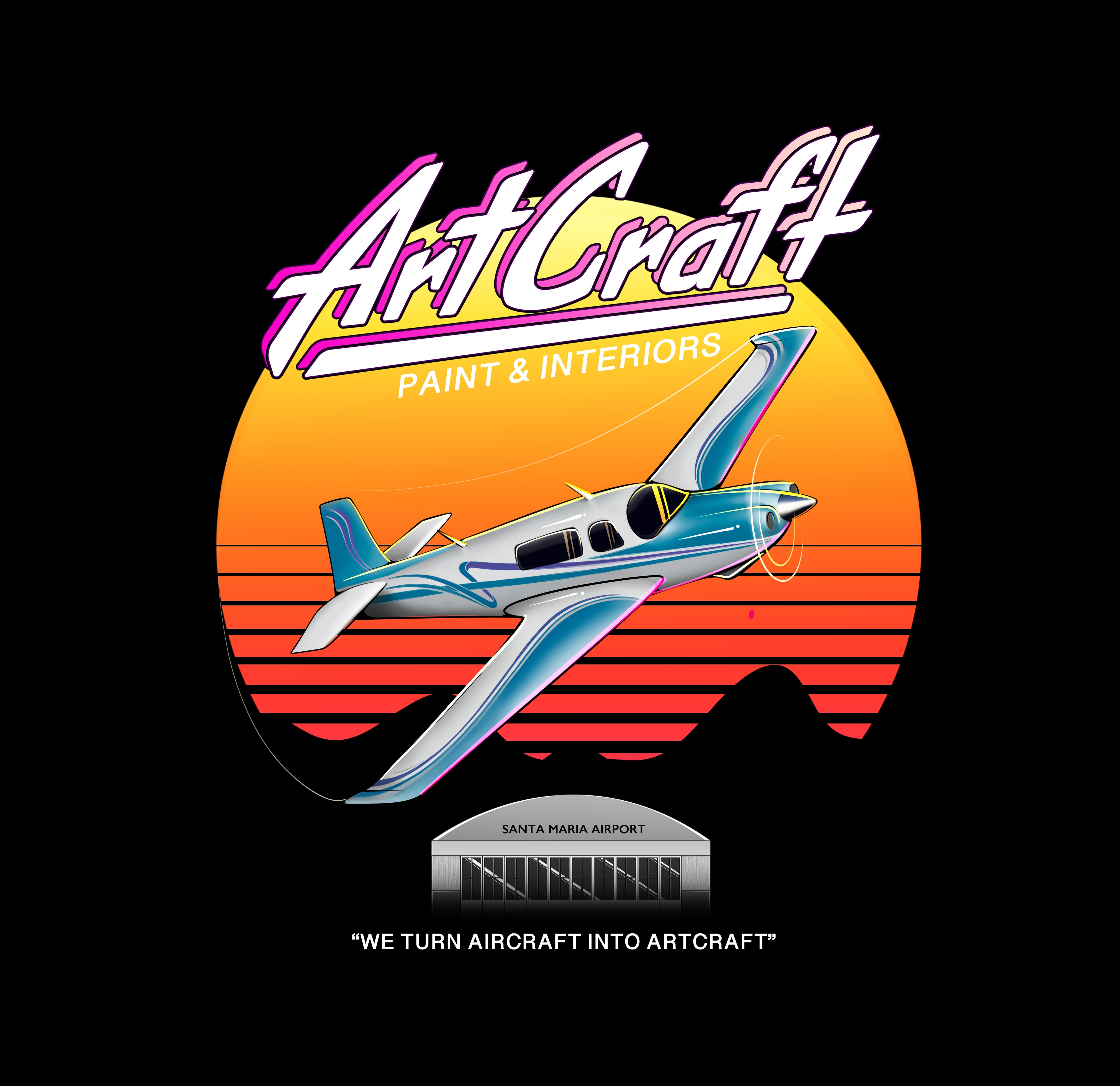 ArtCraft Paint & Interiors — Retro Logo