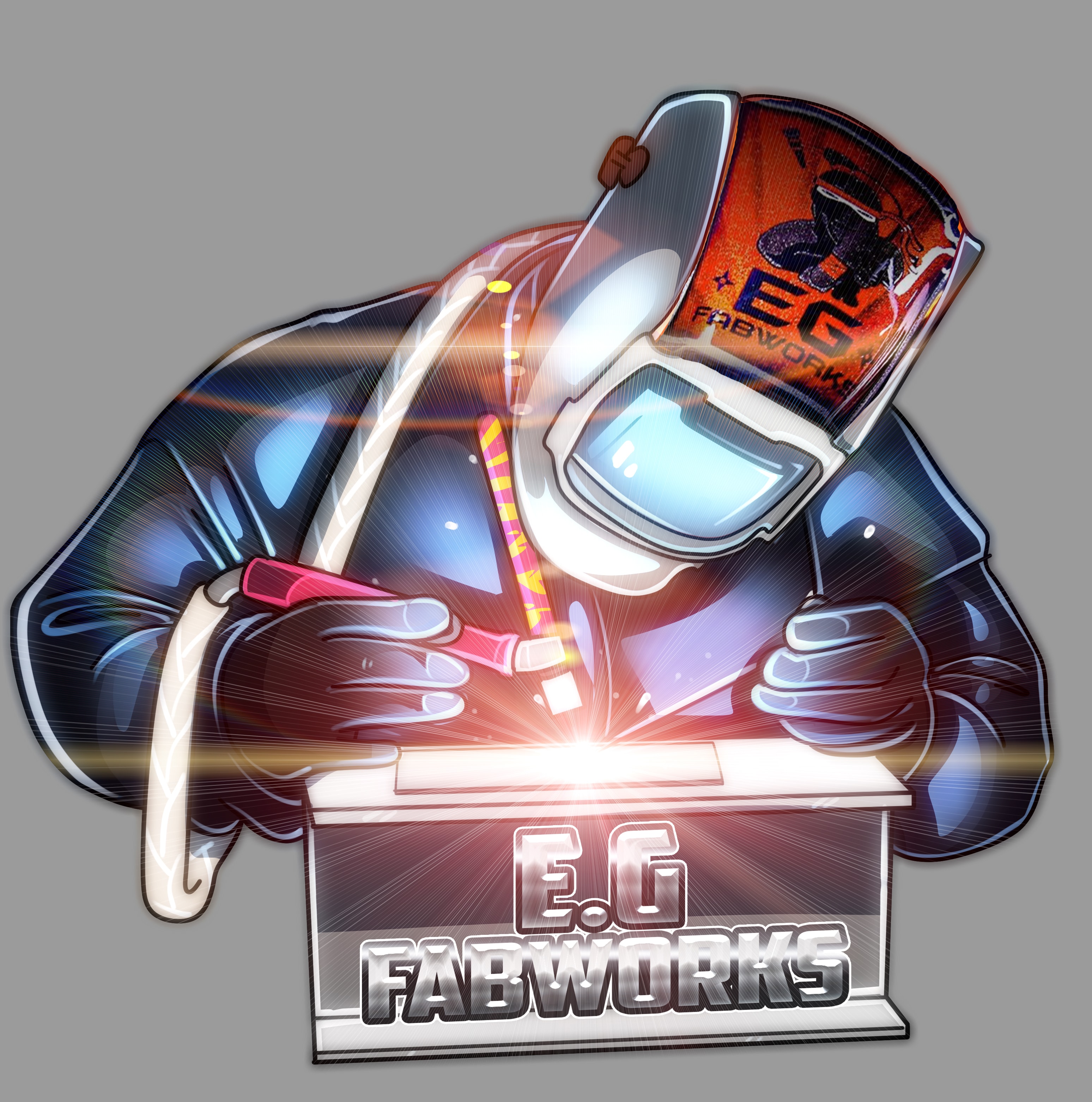 E.G Fabworks — Mascot Logo