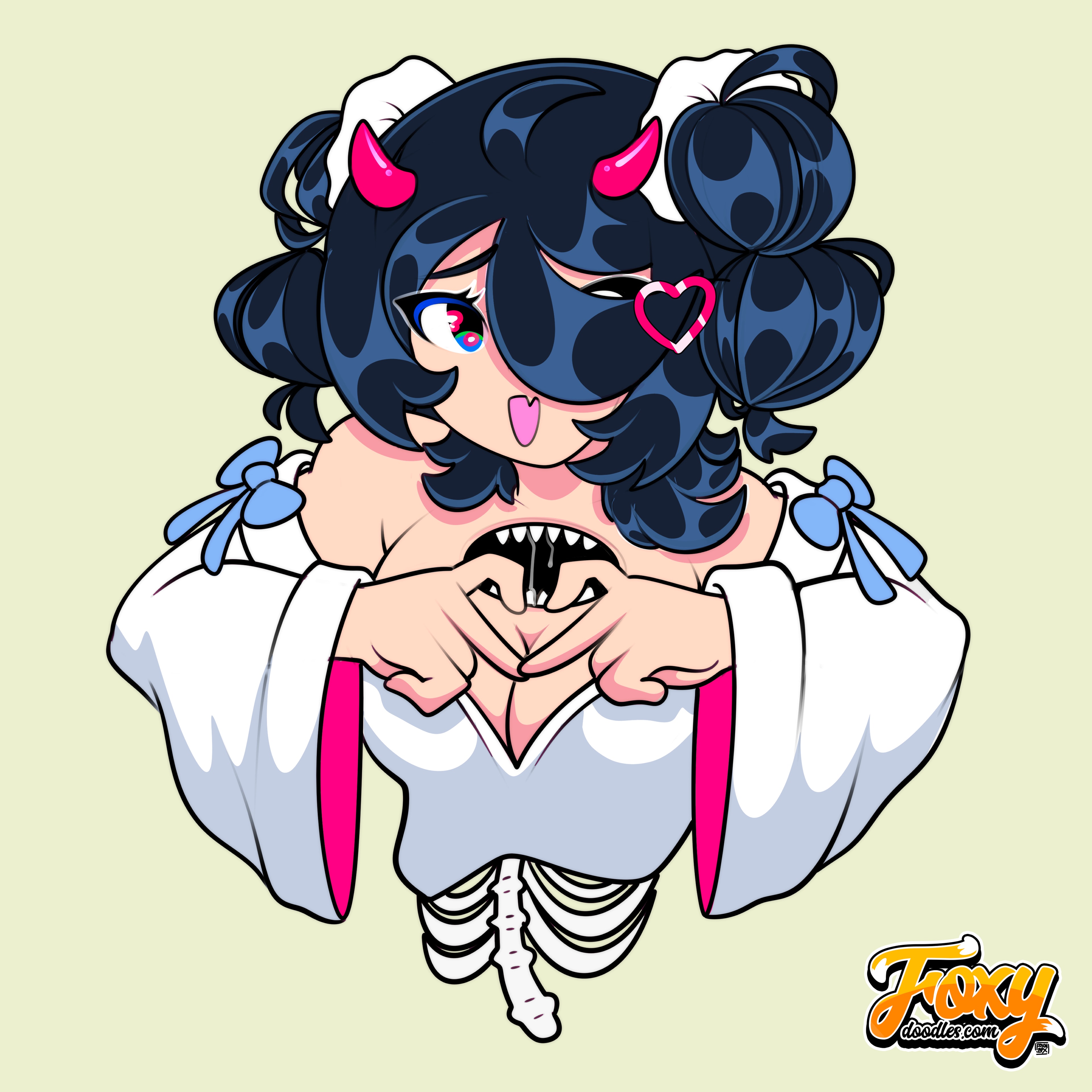 Demon Girl — Heart Hands