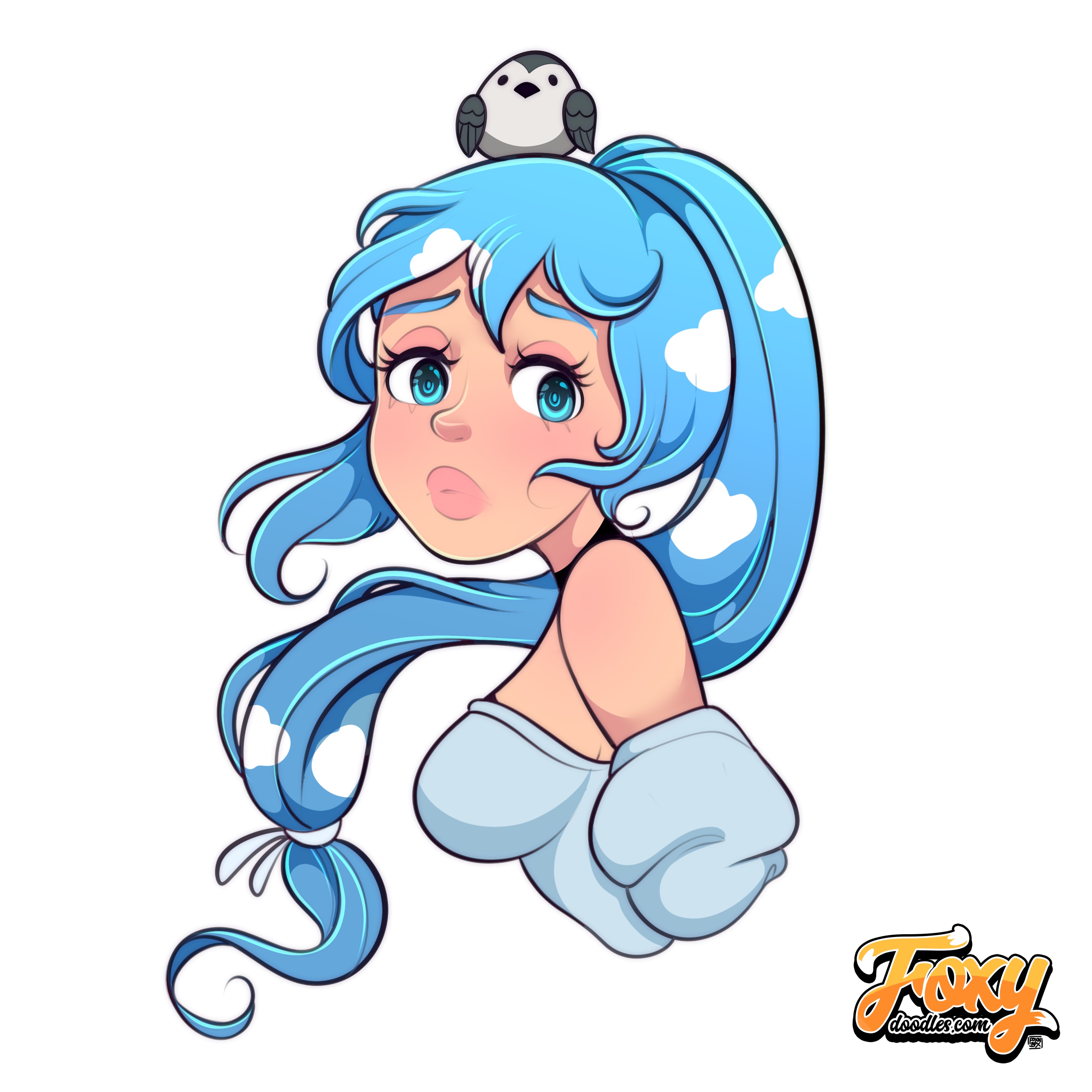 Blue Hair & Bird