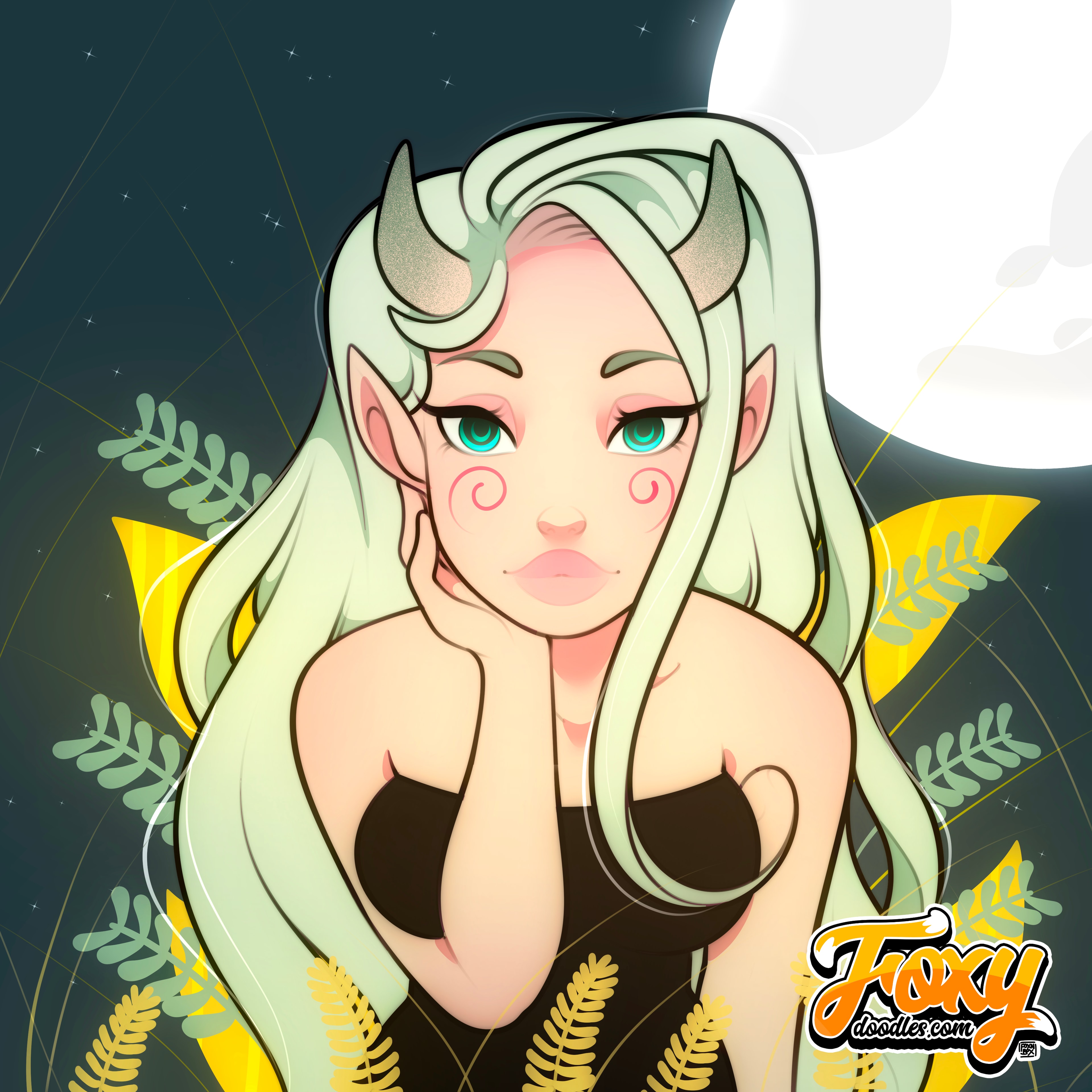 Horned Fairy — Moonlit Night