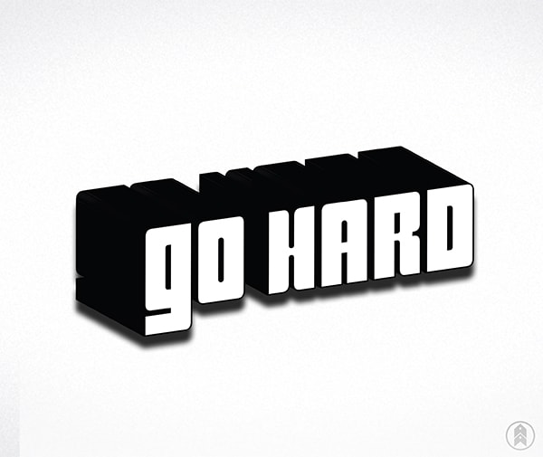 Go Hard — 3D Typography